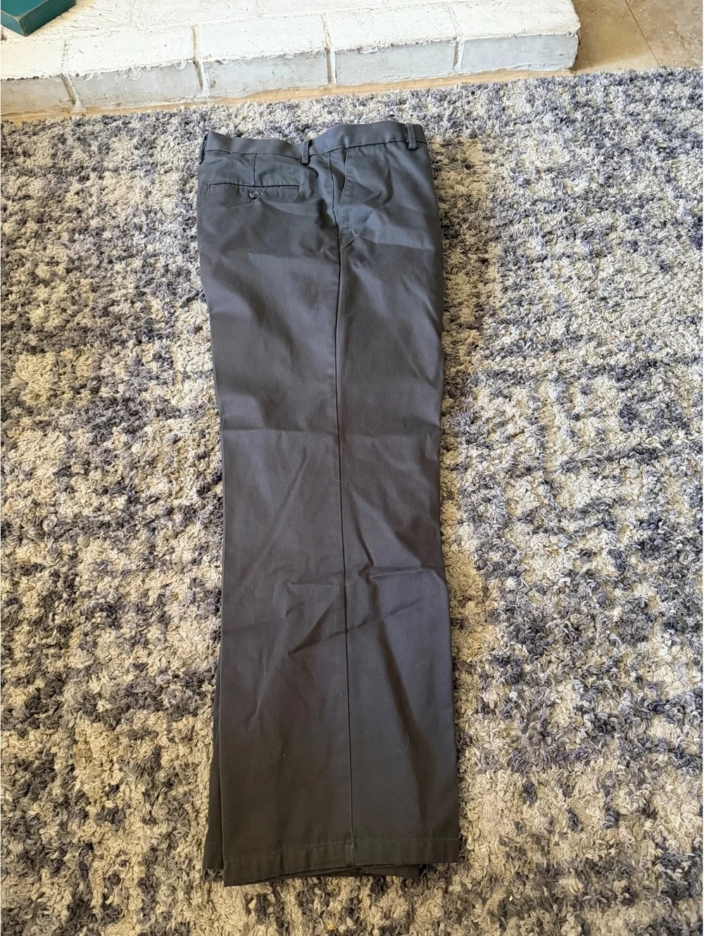 Dockers Signature Khaki D2 Straight Fit Men’s 38x30 Dark Gray Flat Front Pants
